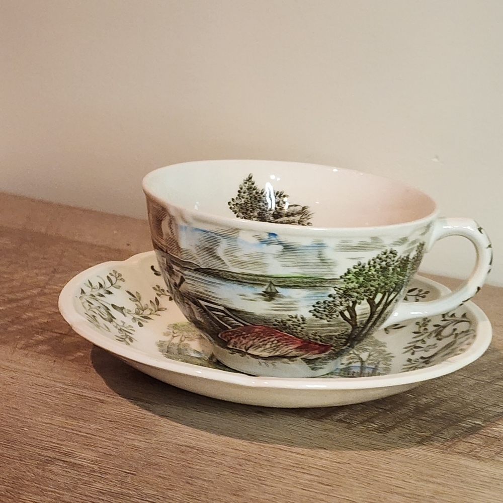 Johnson Brothers Cottage Garden Breakfast cup & saucer Made England Windsor Ware - Picture 5 of 16